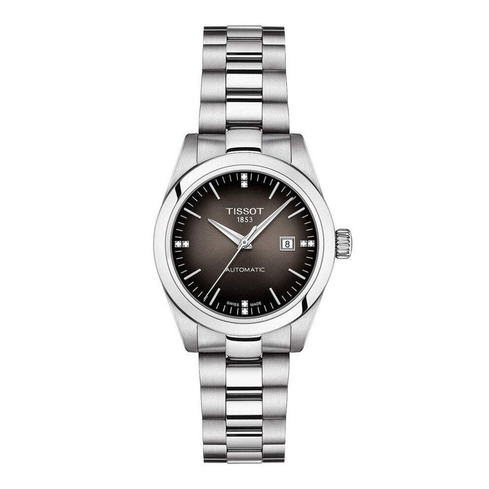 Tissot womens T-My Lady Stainless Steel Dress Watch Black T13200711066