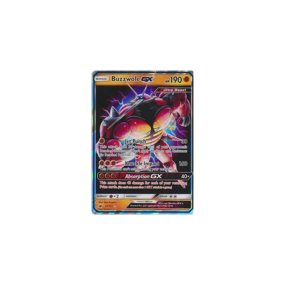 Pokemon Buzzwole-GX - 57/111 - Ultra Rare - Sun & Moon: Crimson Invasi