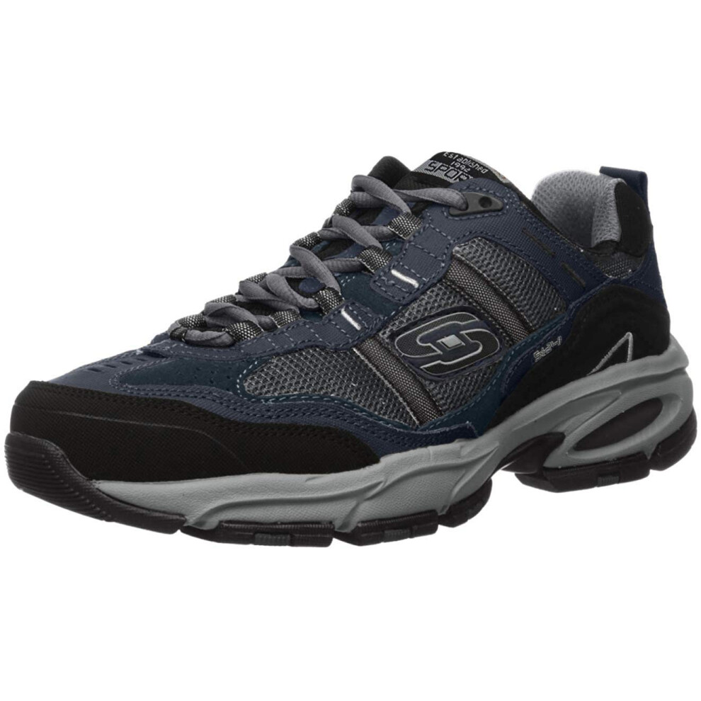 Skechers mens Vigor 2.0 Trait road running shoes  Navy/Grey  8 X-Wide