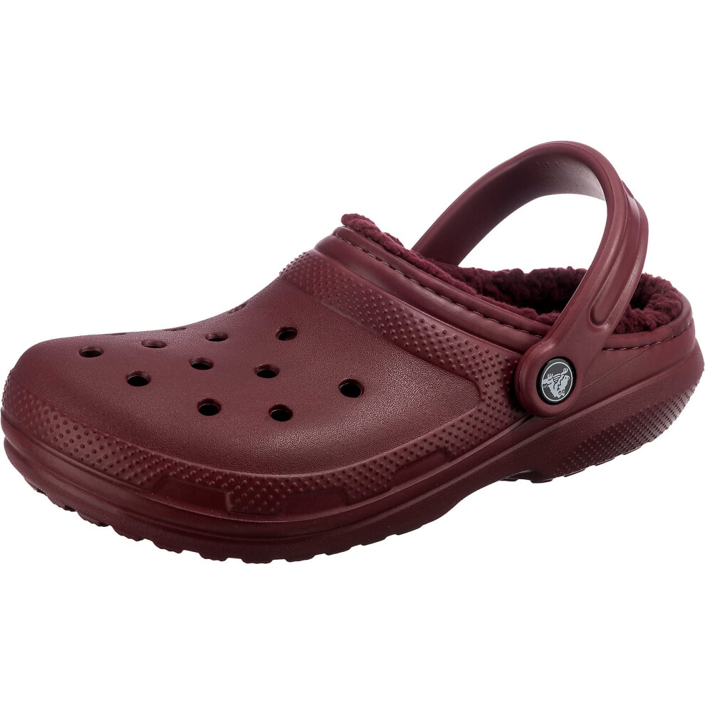 crocs Unisex Adult classic Lined clog  garnet  5 M US Men (7 M US Wome