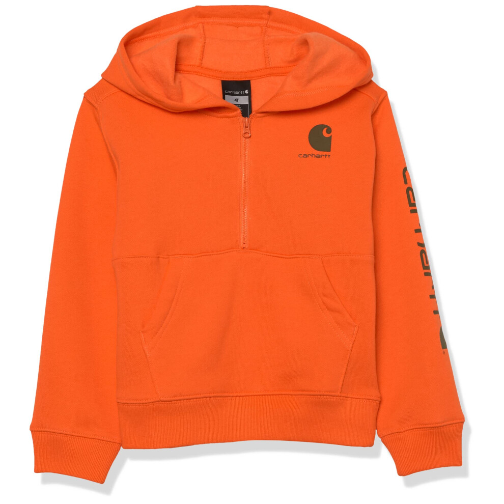 Carhartt Boys' Long-Sleeve Half-Zip Hooded Sweatshirt  Exotic Orange