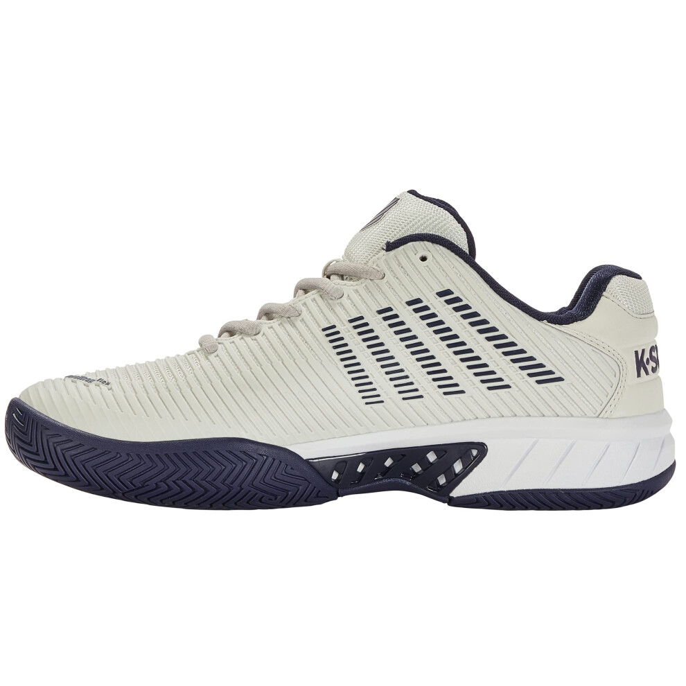 K-Swiss Men's Hypercourt Express 2 Tennis Shoe  Gray/White/Peacoat  10