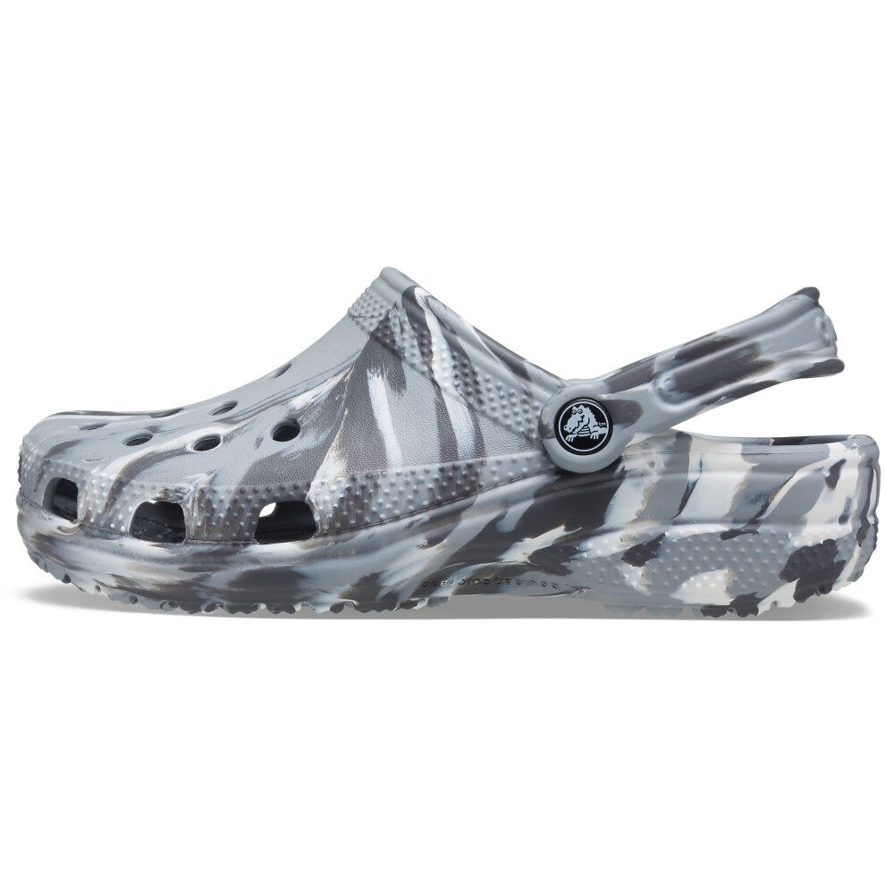 crocs Unisex classic Marbled Tie-Dye clog  Light greyMulti  5 Men7 Wom