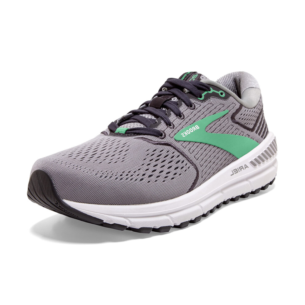 Brooks Womens Ariel 20 Running Shoe - AlloyBlackened Pearlgreen - 7 Wi