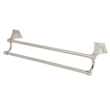 Kingston Brass BAH6123PN Monarch 24-Inch Dual Towel Bar Polished Nick
