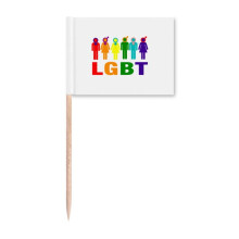 Gender Differentiation Identity Rainbow Men Women Toothpick Flags Marker Topper Party Decoration