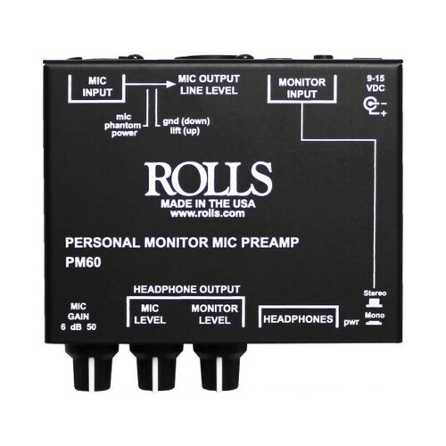 Personal Monitor headphone amp with a fully functional Microphone Prea
