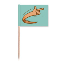 Gesture Hand Signal Motion Convolute Toothpick Flags Marker Topper Party Decoration