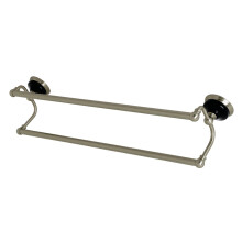 Kingston Brass BA9113BN Water Onyx 24 tum dubbel handdukshängare, borstad nickel