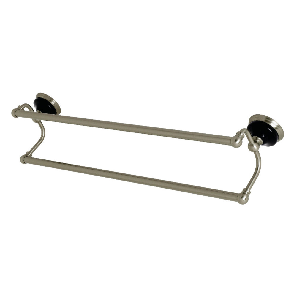 Kingston Brass BA9113BN Water Onyx 24 in. Dual Towel Bar  Brushed Nick