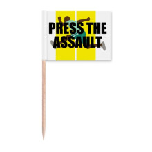 Game Dialogue Press The Assault Toothpick Flags Marker Topper Party Decoration
