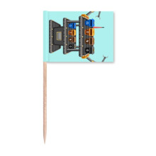 Garbage Rubbish Sorting Machine Shelf Toothpick Flags Marker Topper Party Decoration