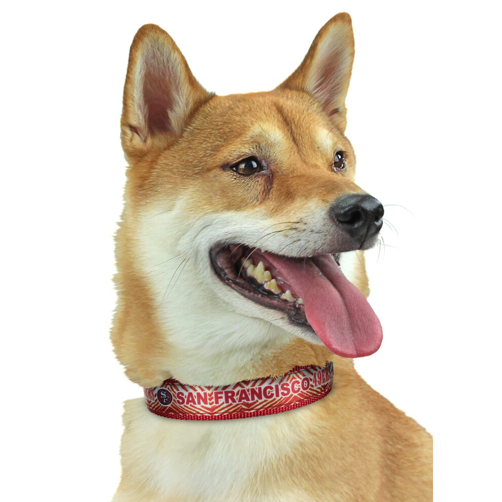 Zubaz X Pets First NFL San Francisco 49Ers Collar For Dogs & Cats Lar