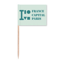 France Capital Paris Art Deco Fashion Toothpick Flags Marker Topper Party Decoration