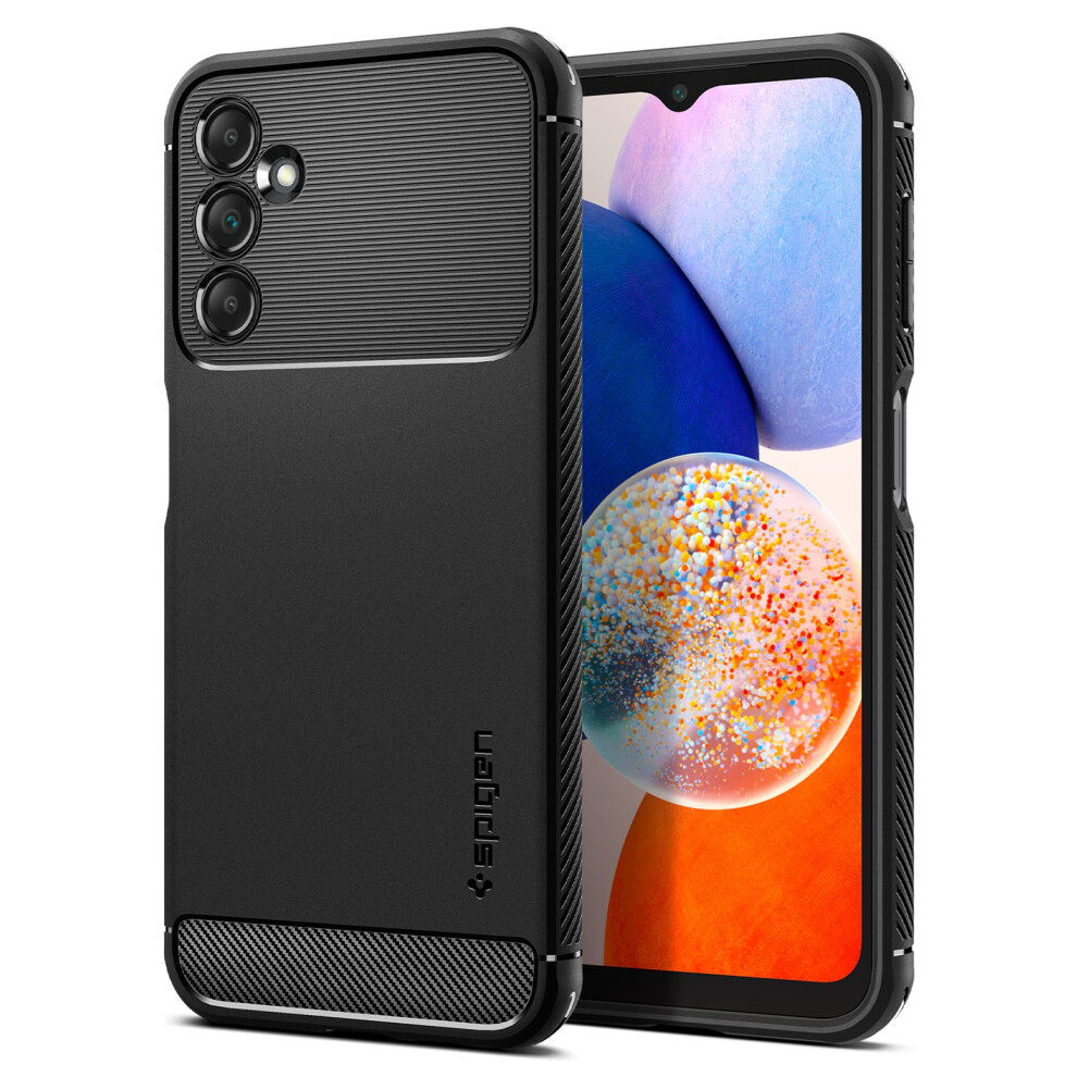 Spigen Rugged Armor Designed for Galaxy A14 5G Case (2023) - Matte Bla