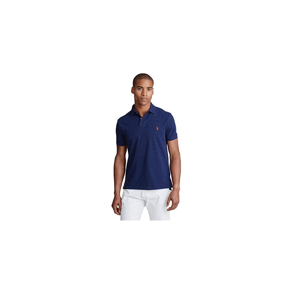 POLO RALPH LAUREN classic Fit Mesh Pony Logo Polo Shirt (M  NavyRedPon