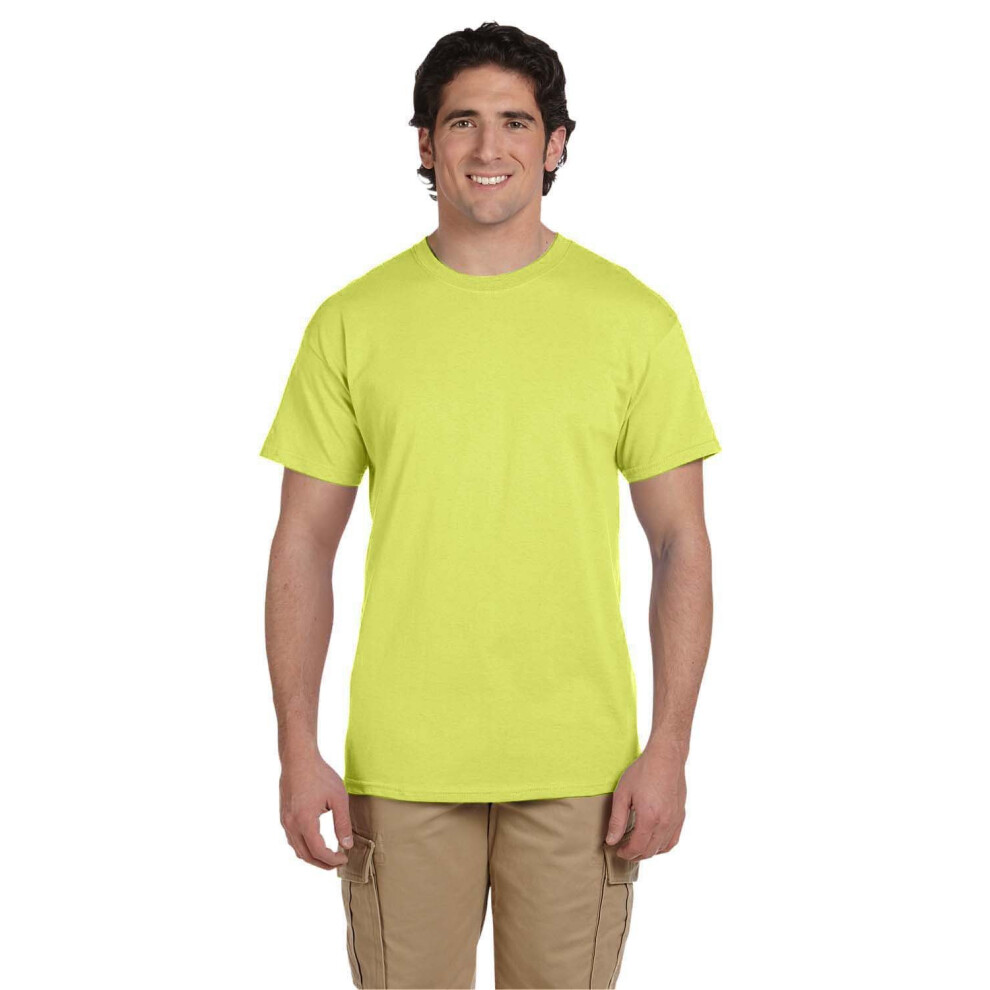 Fruit of the Loom 5 oz  100% Heavy cotton HD T-Shirt  Small  NEON Yell