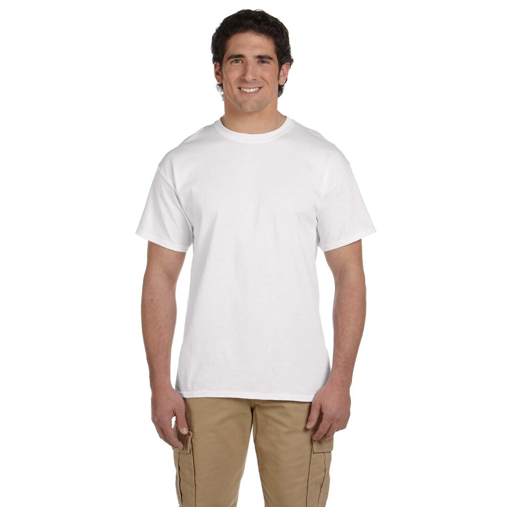 Fruit of the Loom mens 5 oz 100% Heavy cotton HD T-Shirt(3931)-WHITE-2