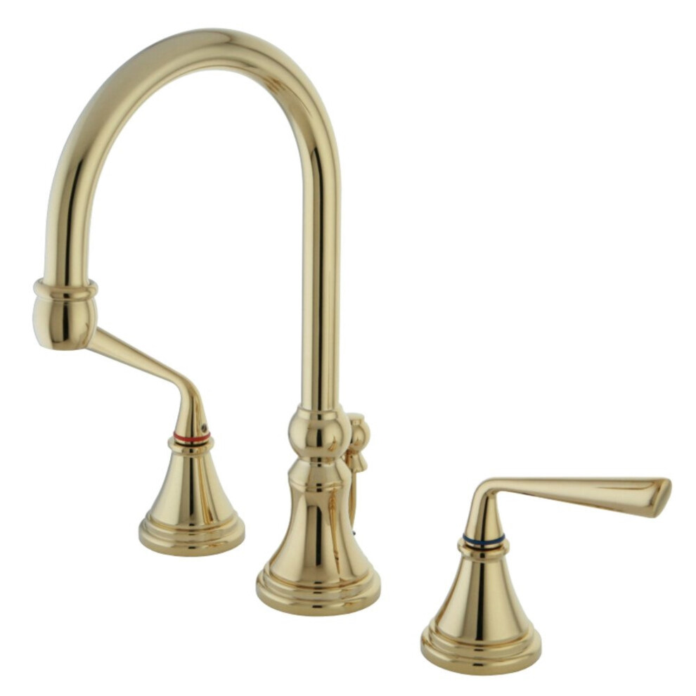 Photos - Tap Kingston Brass KS2982ZL 8 in. Widespread Bathroom Faucet Polished Bra