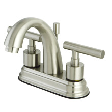 Robinet de salle de bain central Kingston Brass KS8618CML de 4 po, nickel bross