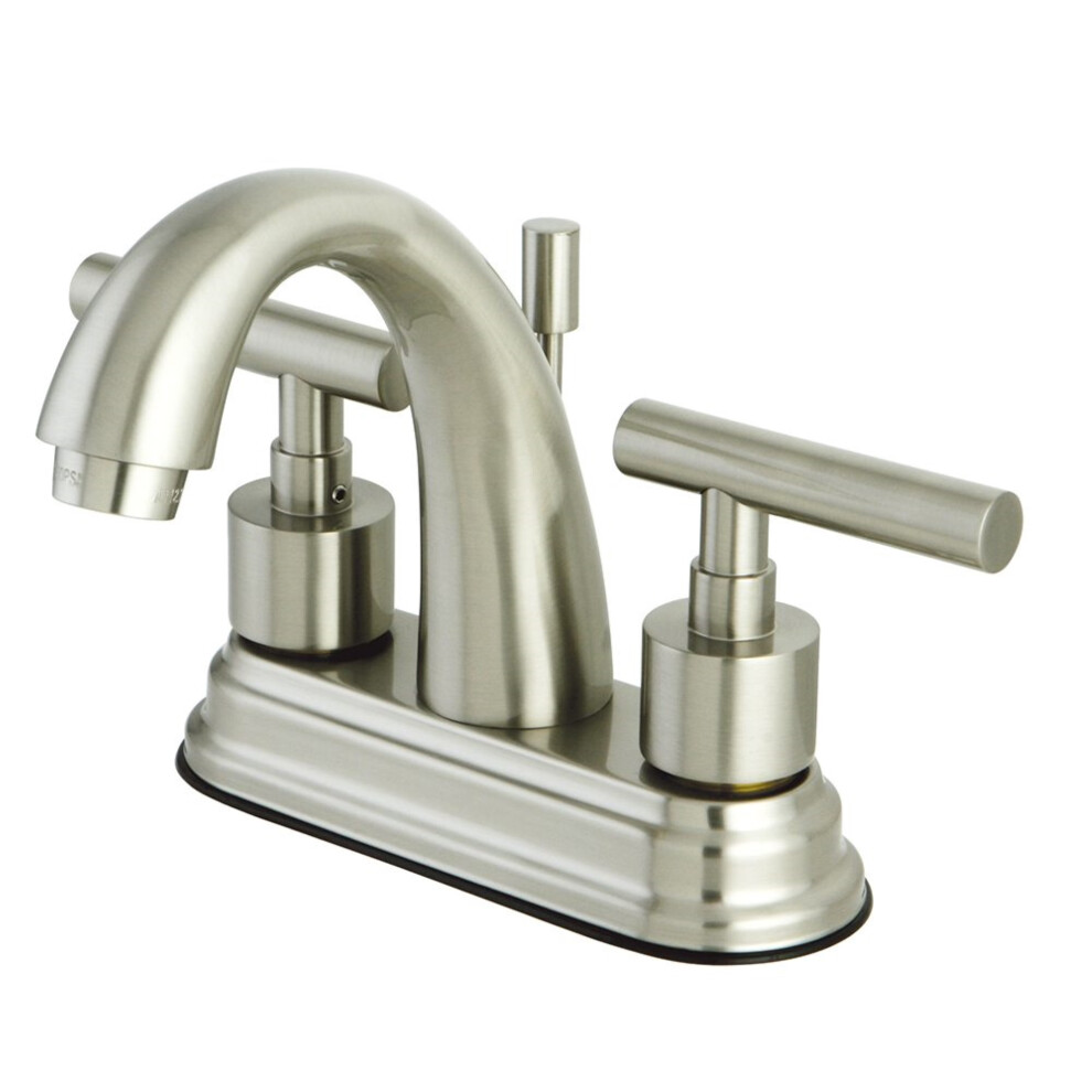 Kingston Brass Ks8618cml 4 In. Centerset Bathroom Faucet Brushed Nick