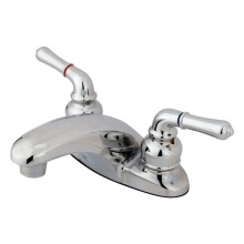 Kingston Brass GKB621LP 4 tum Centerset Badkran, Polerad Krom