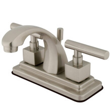 Robinet de salle de bain central Kingston Brass KS4648CQL de 4 po, nickel bross
