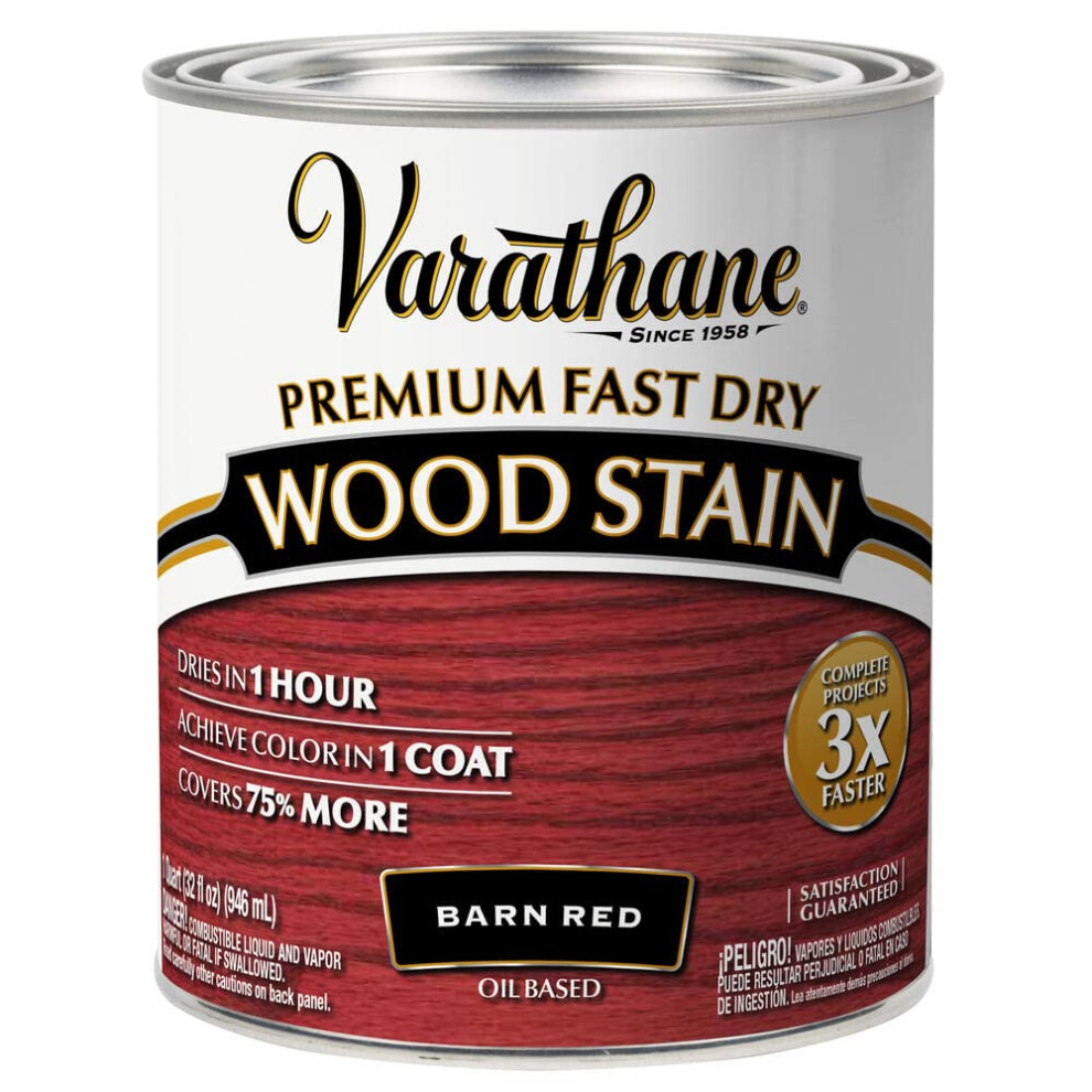 Rust-Oleum Varathane 307414 Premium Fast Dry Wood Stain  Quart  Barn R