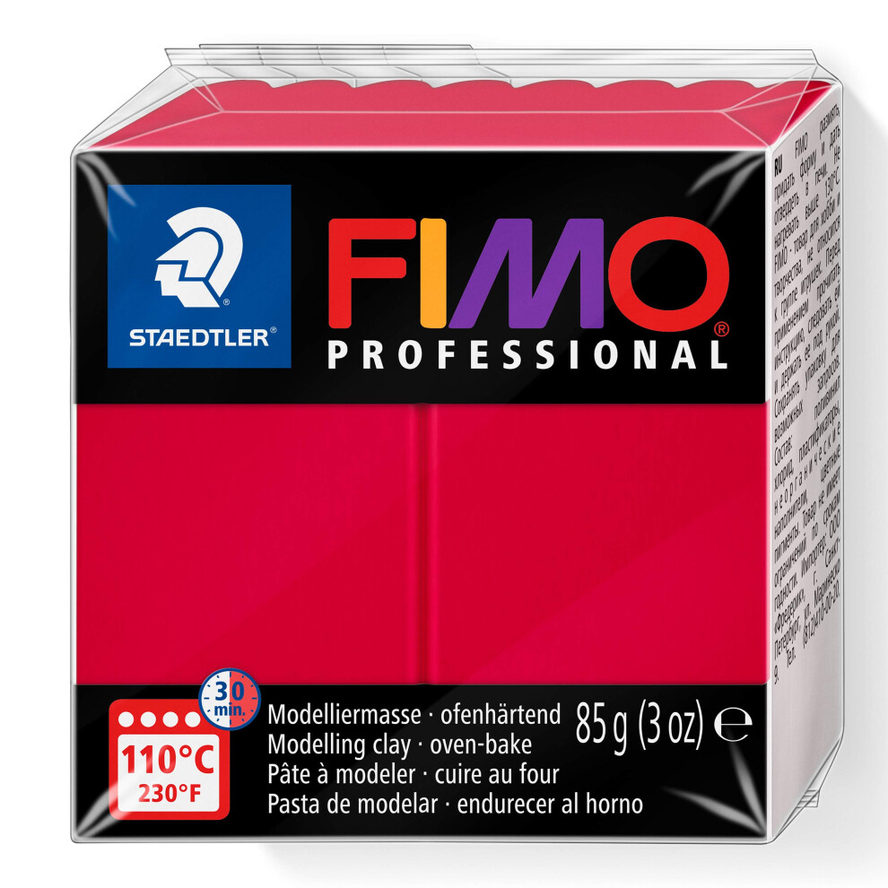 Staedtler Fimo Professional Soft Polymer clay  3-Ounce  carmine  carmi