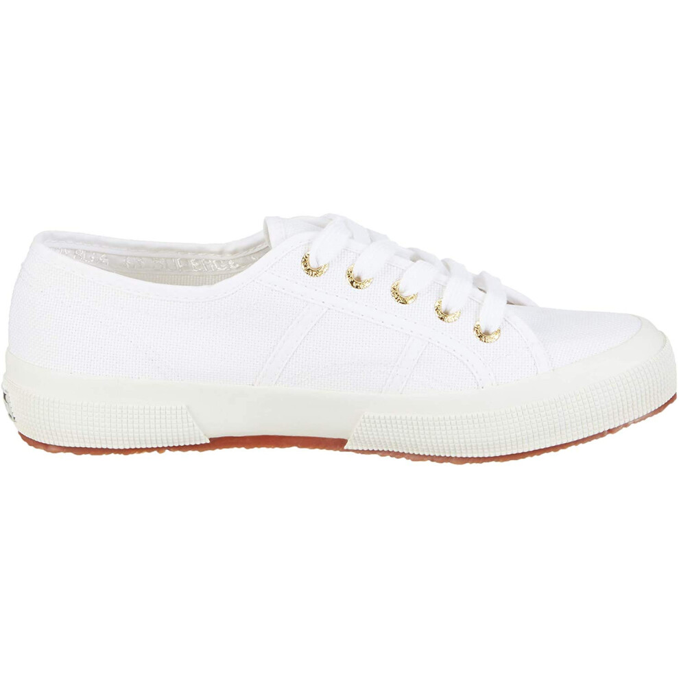 Superga Unisex 2750-cotu classic gymnastics Shoes  White gold  5 US Wo