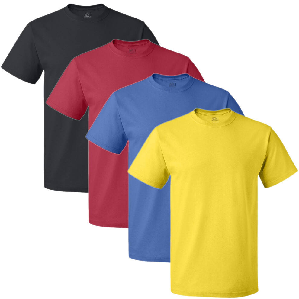 Fruit of the Loom Men's Crew T-Shirt (Pack of 4)  Large  Assorted Prim