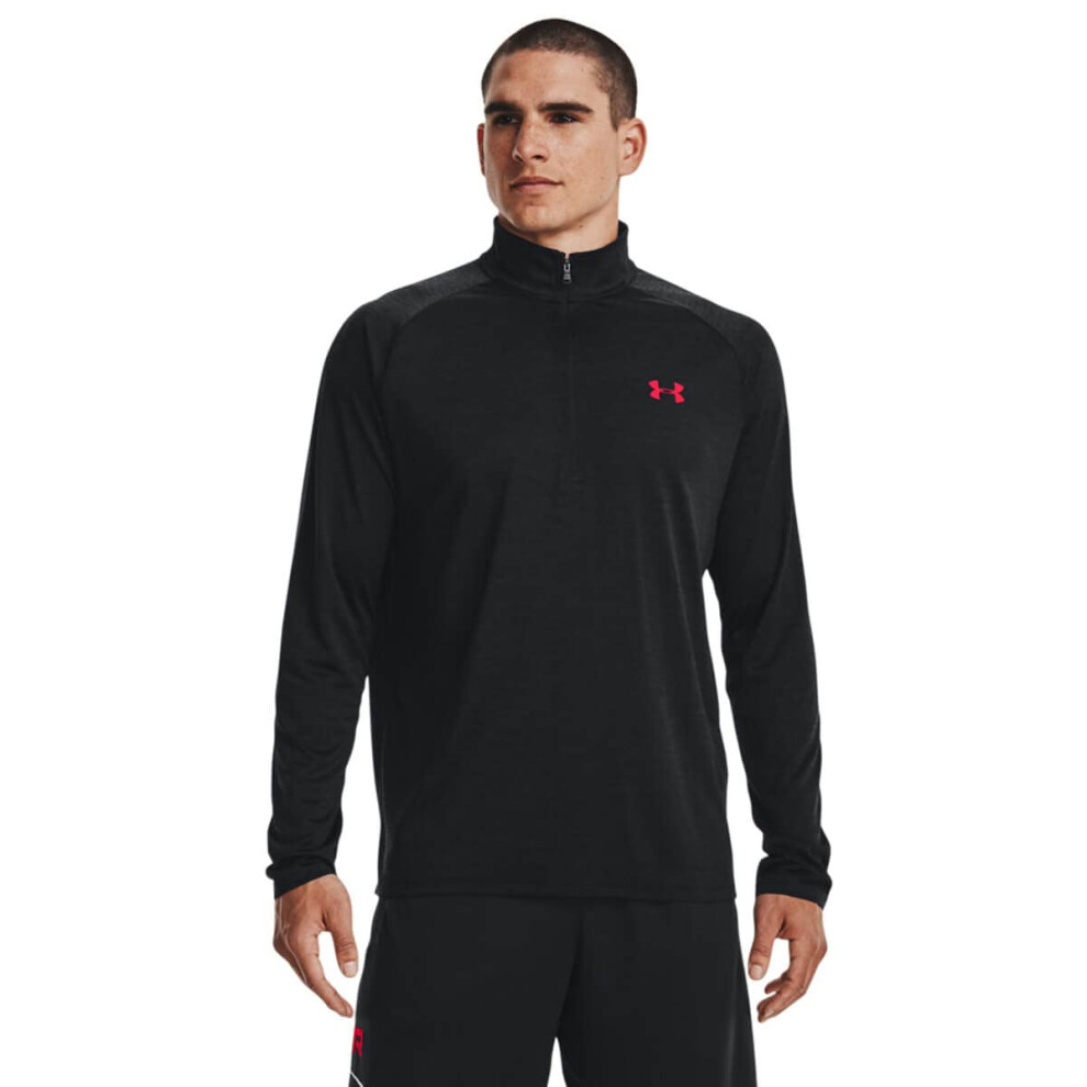 Under Armour Mens Tech 20 12 Zip-Up T-Shirt   Royal (400)graphite   Sm