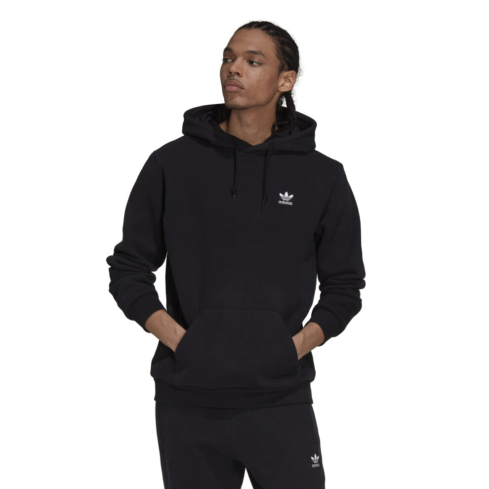 adidas Originals Men's Adicolor Essentials Trefoil Hoodie  Black  X-Sm