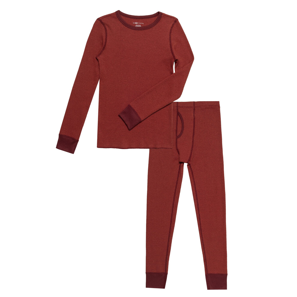 Fruit of the Loom Boys Premium Thermal Waffle Underwear Set  MaroonRed