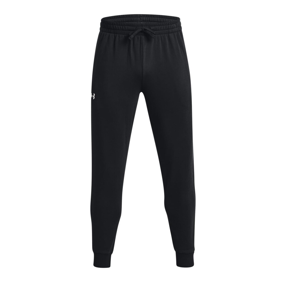 Under Armour Mens Rival Fleece Joggers   (001) Black / / White   4X-La