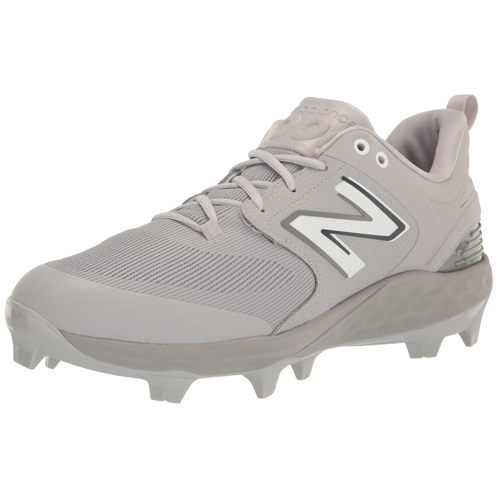 New Balance Men's Fresh Foam 3000 V6 Molded Baseball Shoe  Grey/White