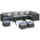 Outsunny Outsunny 10 Pieces Rattan Sofa Set Table Stool Cushion Conservatory Wicker 1