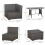 Outsunny Outsunny 10 Pieces Rattan Sofa Set Table Stool Cushion Conservatory Wicker 2