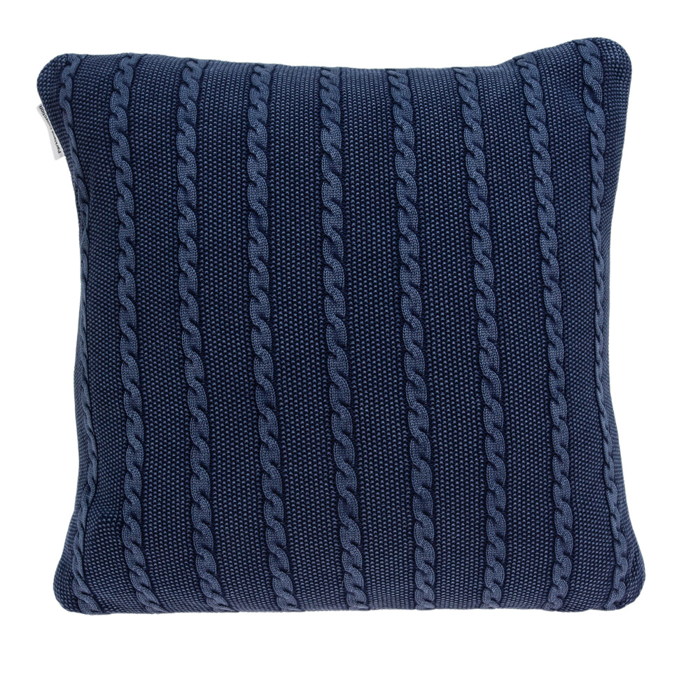 Housse de coussin transitionnelle bleue avec rembourrage en polyester de la collection Parkland Danza