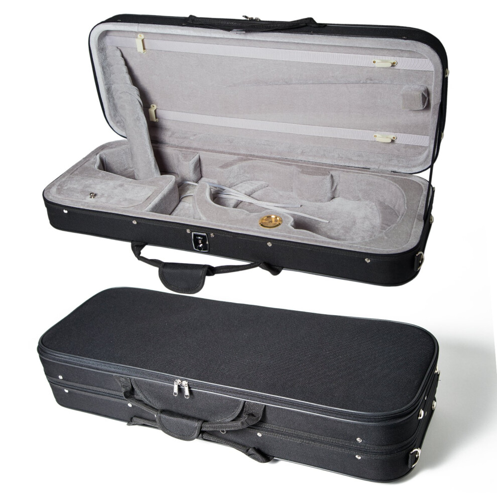 SKY 15.5-16 Inch Viola Oblong Case Lightweight with Hygrometer Black/G