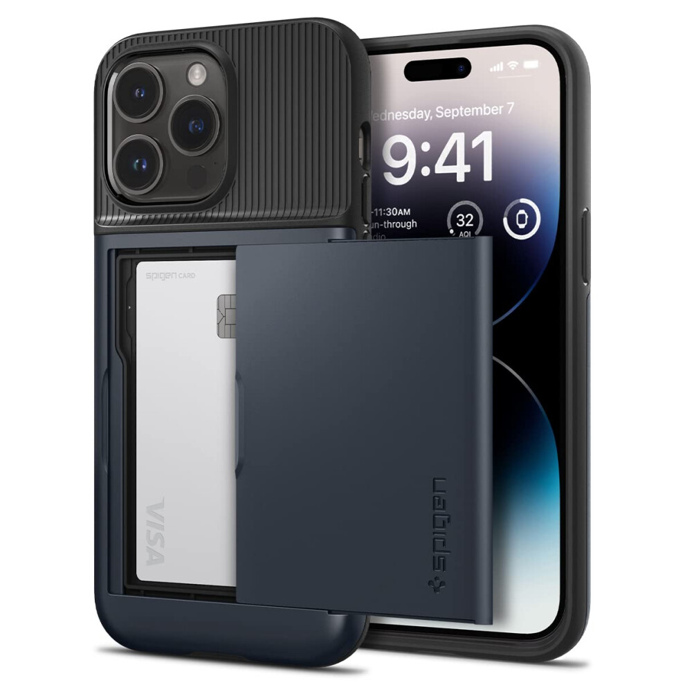 Spigen Slim Armor CS Designed for iPhone 14 Pro Case (2022) - Metal Sl