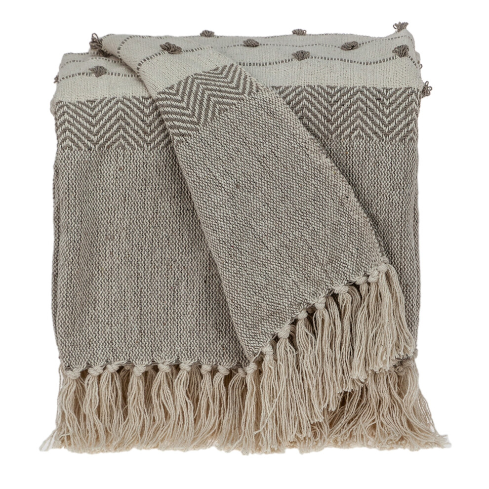 Tapis tissé à la main Parkland Collection Ishan Eclectic Beige 52"" x 67""