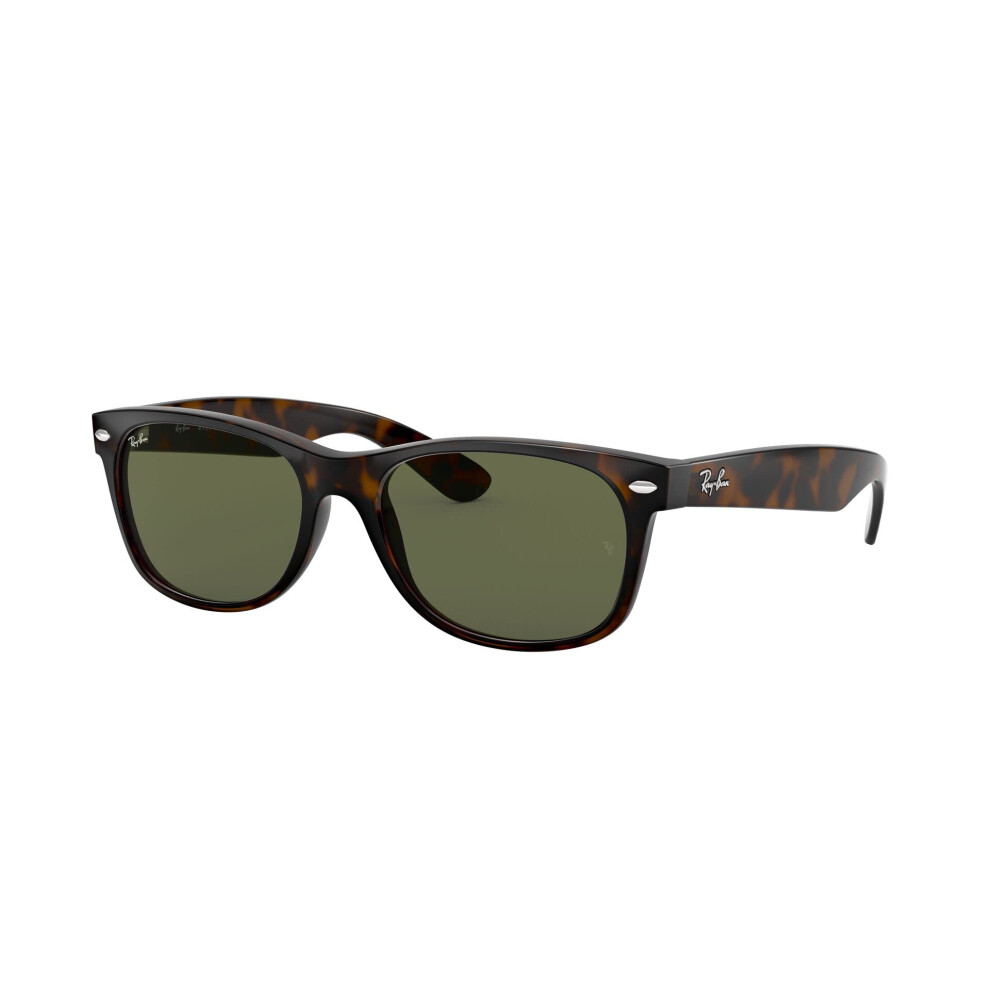 Ray-Ban RB2132 New Wayfarer Square Sunglasses  Tortoise/G-15 Green  55