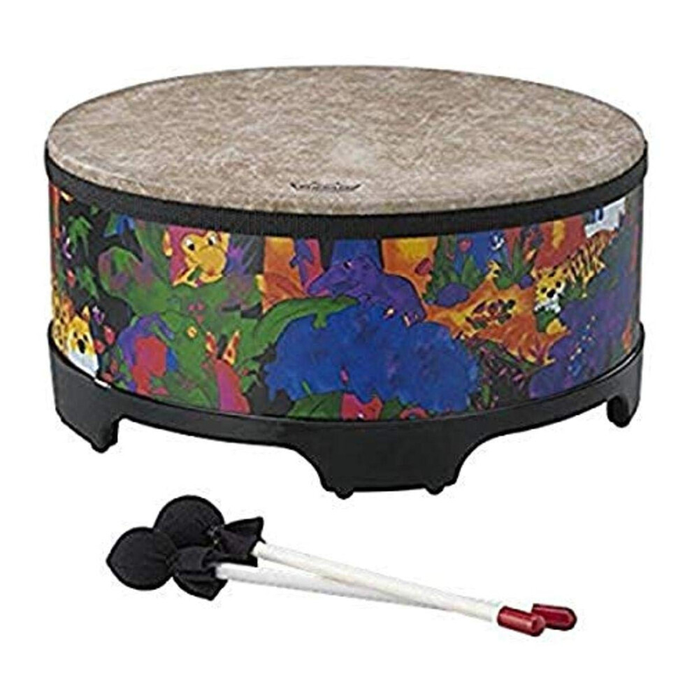 Remo KD-5816-01 Kids Percussion Gathering Drum - Fabric Rain Forest  1