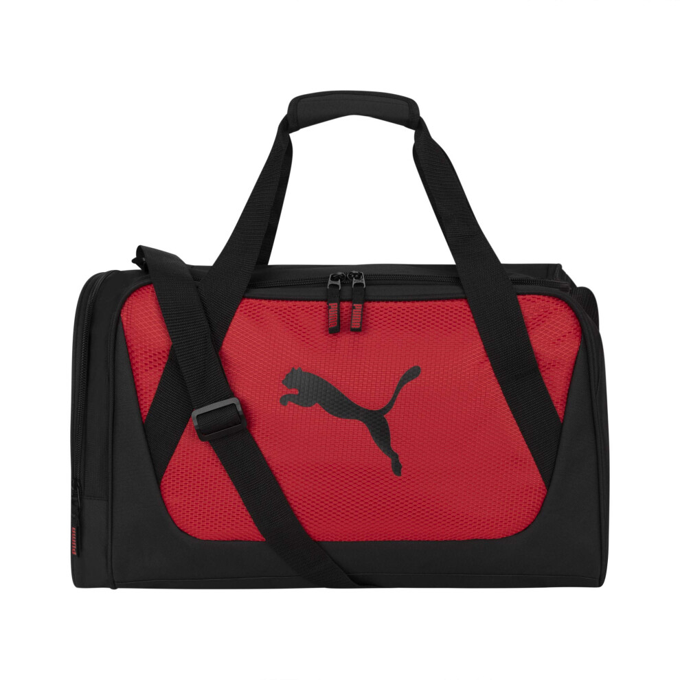 PUMA unisex adult Evercat Form Factor Duffel Bags  Black/Red  One-Size