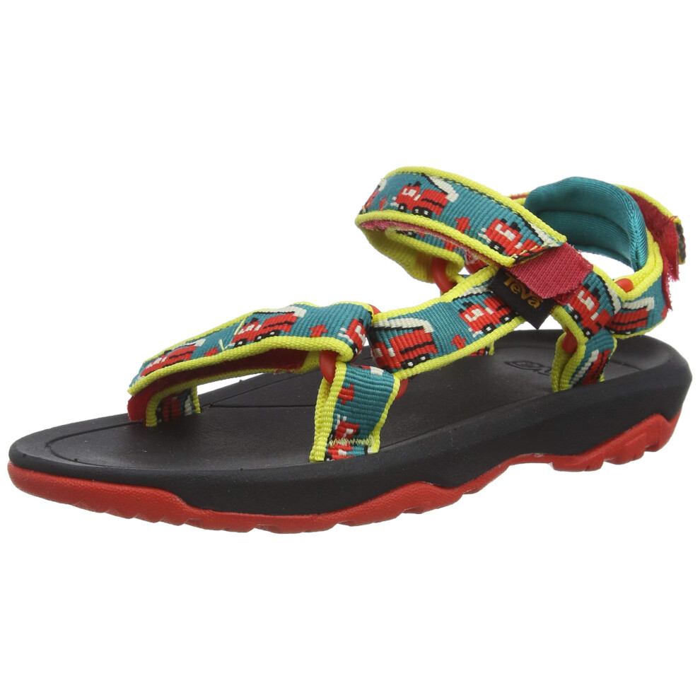 Teva Boys' T Hurricane XLT 2 Sandal  Fire Truck Teal  4 Medium US Todd