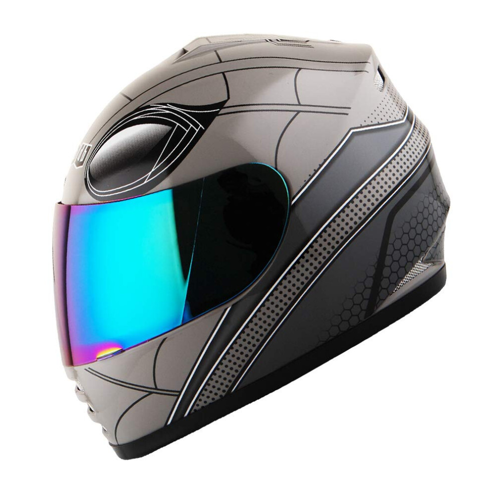 WOW Motorcycle Full Face Helmet Street Bike BMX MX Youth Kids Spider B