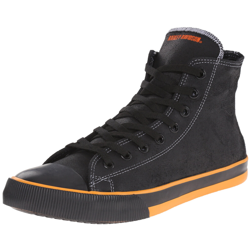 Harley-Davidson Footwear Men's Nathan Vulcanized Sneaker  Black/Orange