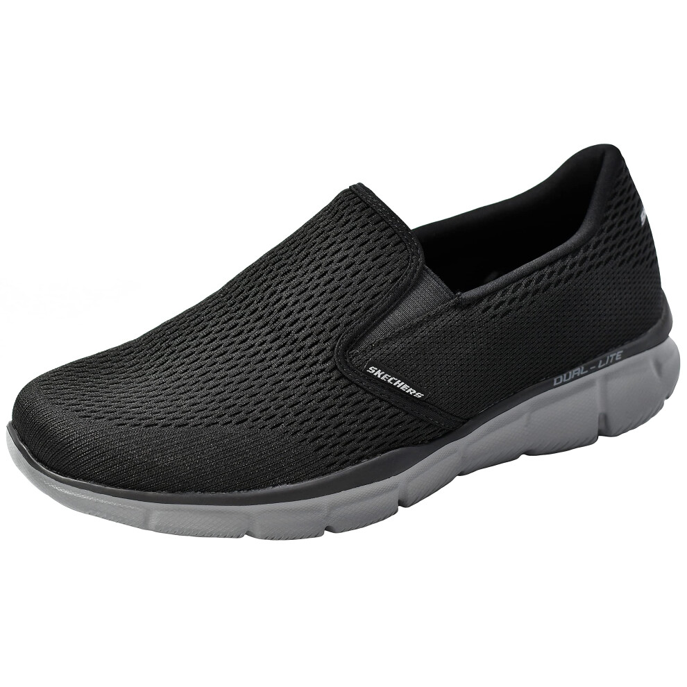 Skechers Mens Equalizer Double Play Slip-On Loafer  Blackcharcoal  12