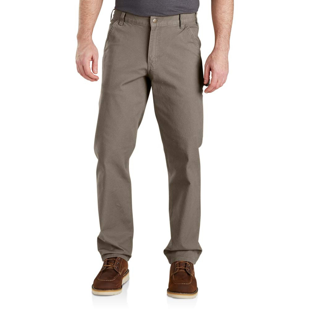 Carhartt Men's Rugged Flex Relaxed Fit Duck Dungaree Pant  Desert  33